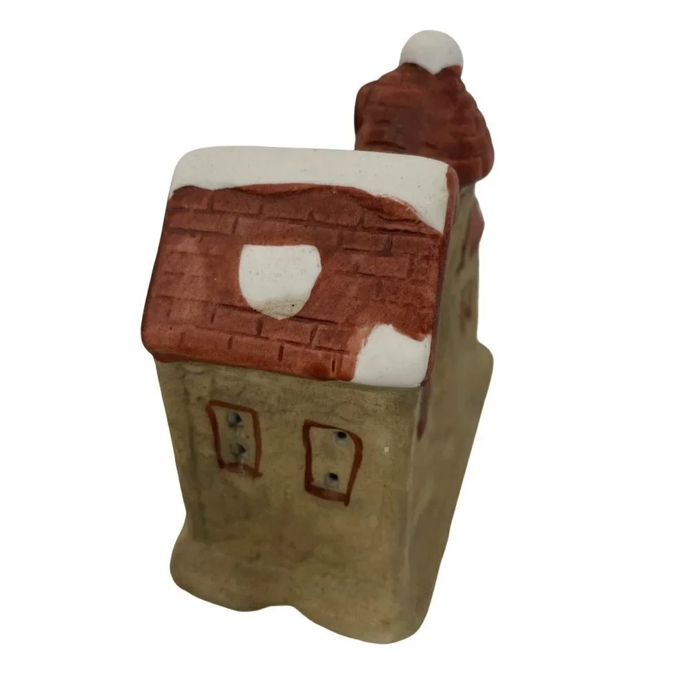 Miniature Christmas‎ Holiday House Castle Ceramic Primitive